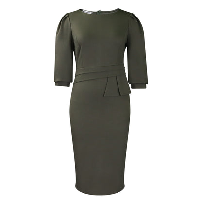 Elegant 3/4 Sleeve Bodycon Pencil Dress
