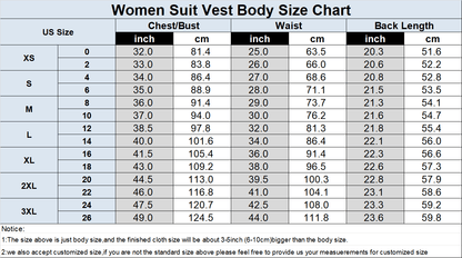 Casual Flat Suit Vest Slim Fit V Neck Women Waistcoat