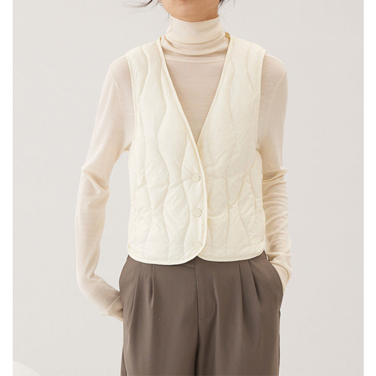 Lightweight Down Vest, Warm Inner Layer for Women